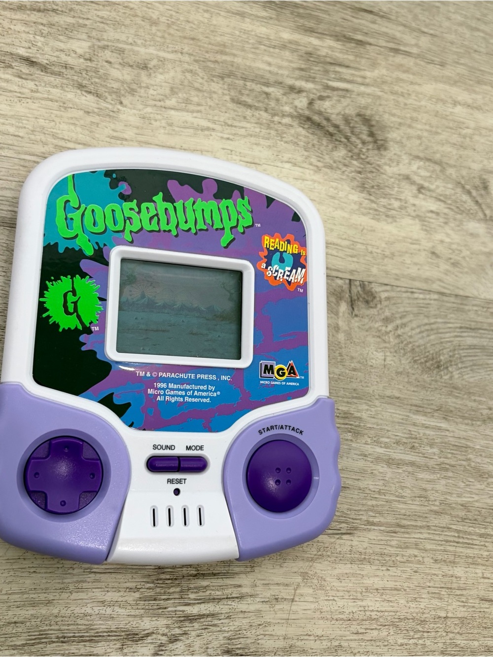 Vintage Goosebumps Handheld Game 1996 Reading Is A Scream MGA Micro Games Works